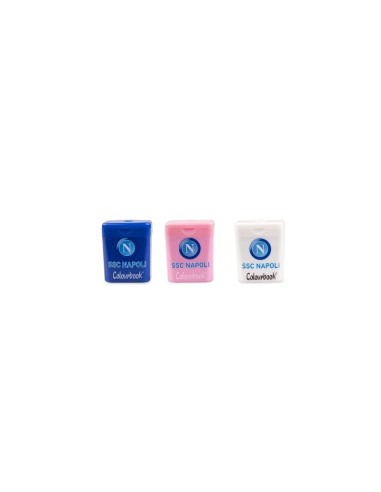 Temperamatite SSC Napoli con 2 fori e serbatoio LAGSSCN23029 Colourbook | Futurartshop.com