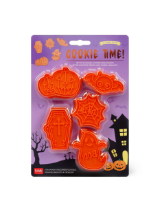 Set of 5 Hallo Themed Stamp Cookie Cutters biscotti LEGHCC0001 Legami Milano | Futurartshop.com