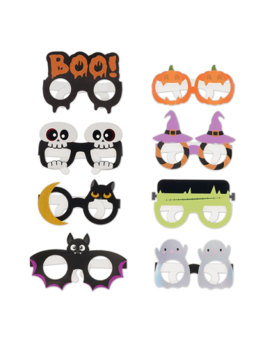 Set 8 Hallo themed paper glasses occhiali LEGHPE0002 Legami Milano | Futurartshop.com