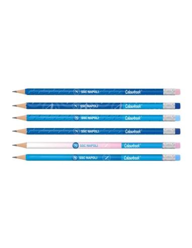 SSC Napoli pencil with eraser LAGSSCN23024 Colourbook | Futurartshop.com
