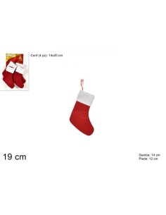 Set 4 calzini babbo natale 19 cm DEC09332 Futurart | Futurartshop.com