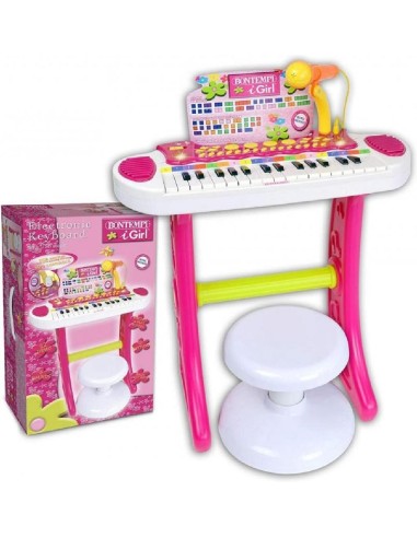 Bontempi tastiera elettronica rosa 31 tasti con lettore MP3 e USB ICA133672 Bontempi | Futurartshop.com