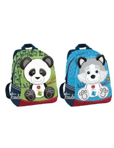 Trudi kindergarten backpack 2 assorted models with panda or husk Zaino ROU29638 Trudi | Futurartshop.com