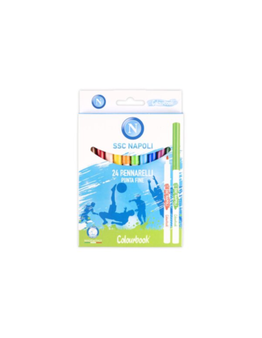 Pack of 24 markers SSC Napoli LAGSSCN23022 Colourbook | Futurartshop.com
