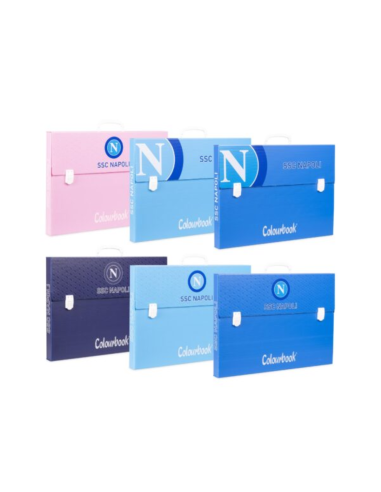 SSC Napoli polyonda folder 35 cm 50 cm 6 assorted colors LAGSSCN23019 Colourbook | Futurartshop.com