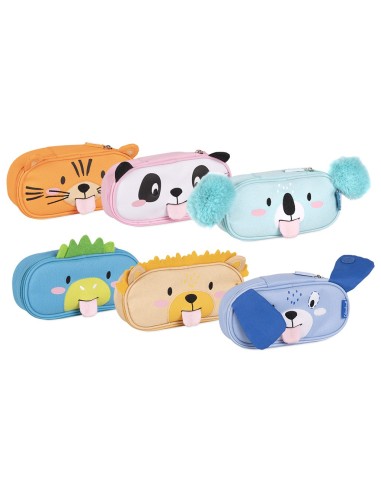 wild and cute pencil case sachet various assorted models LAG703164 Colourbook | Futurartshop.com