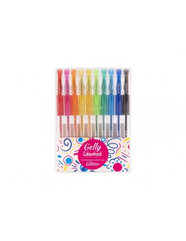 Gelly Pack of 10 Glitter Gel Pens Colored Creative Writing Set LAGCOL23550G Colourbook | Futurartshop.com