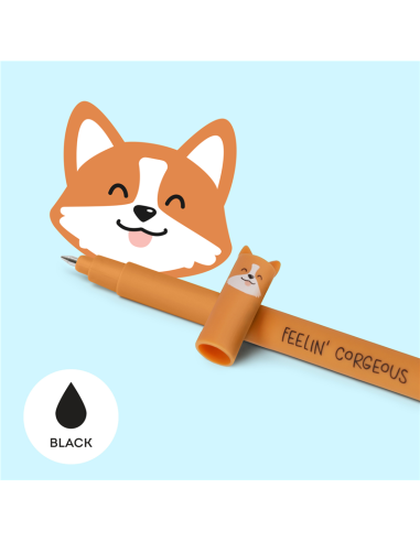 Penna gel nera cancellabile 0.7 mm - Corgi LEGEP0020 Legami Milano | Futurartshop.com