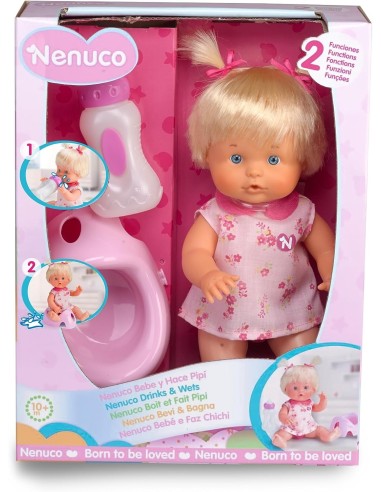 Bambola Nenuco bevi e bagna con biberon e bagnetto FAM700014961 Famosa | Futurartshop.com