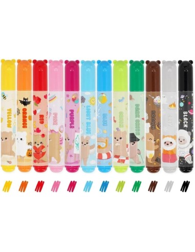 Set 12 pennarelli teddy friends LEGTDM0001 Legami Milano | Futurartshop.com