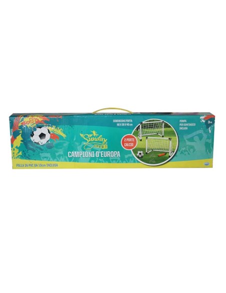 Porta da calcio doppia c/palla 10cm ODS47005 Ods | Futurartshop.com