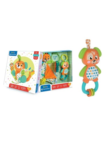 Puppy baby gift set sognalino e chiavi mordicchiose CLE17804 Clementoni | Futurartshop.com