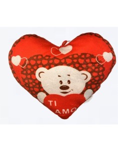Cuore peluche 22 cm con disegno di orsacchiotto 4M46906 Futurart | Futurartshop.com