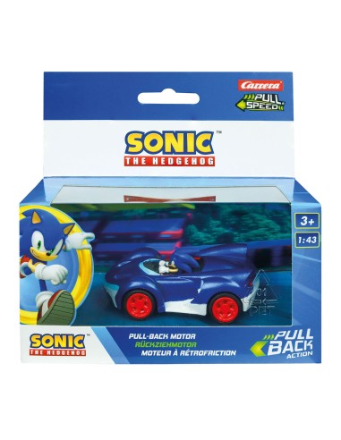 Sonic veicolo blu pull speed CAR17359 Carrera go | Futurartshop.com
