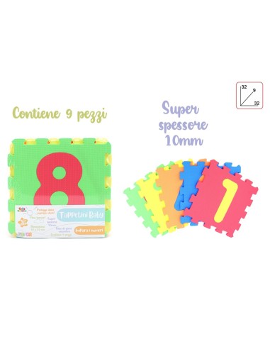 Puzzle mats Bab numeri numbers 9 pieces - 32cm TOY28225 Toys Garden | Futurartshop.com