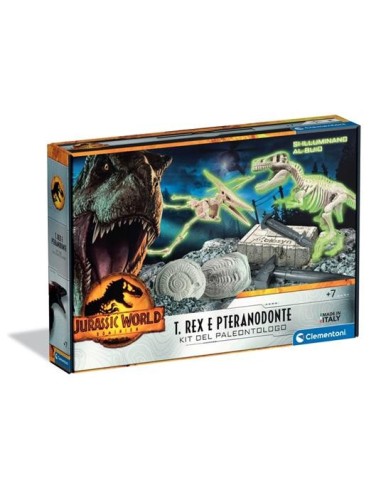 Jurassic world kit del paleontologo t-rex e pteranodonte CLE19306 Clementoni | Futurartshop.com