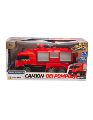 Fast wheels Radio Controlled Fire Truck Sprays Water GIOGGI230046 Giochi Preziosi | Futurartshop.com