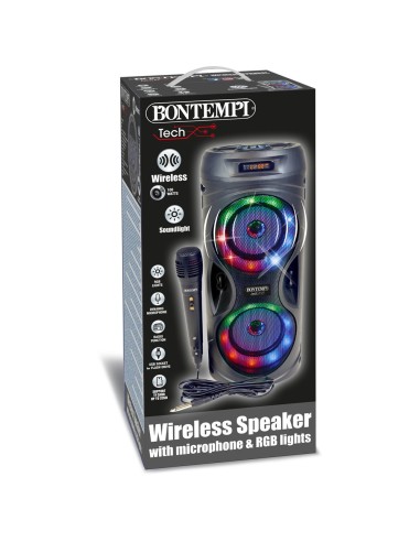 Karaoke Box Tower torreireless with microphone and lights RGB 160ATT BON491040 Bontempi | Futurartshop.com