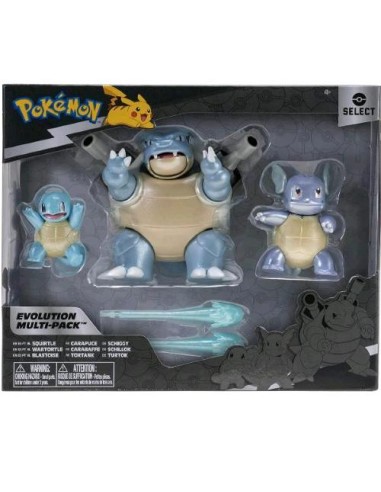 Pokémon Select Evolution Squirtle - 3 Figures Set RETPK080100 Jazwares | Futurartshop.com