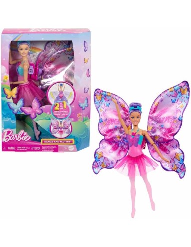 Barbie Bambola Ali Scintillanti trasformazione 2 in 1 da Ballerina a Farfalla con Ali apribili PMSHXJ10 Mattel | Futurartshop...