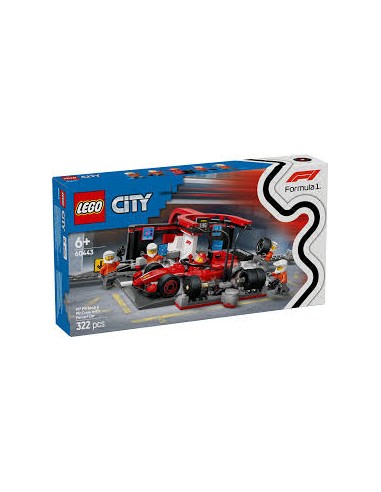 LEGO City 60443 F1 Pit Stop & Pit Crew with Ferrari auto LEG6526268 Lego | Futurartshop.com