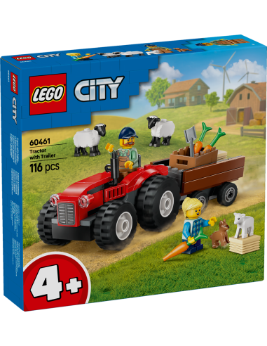 LEGO CITY 60461 Trattore agricolo rosso con rimorchio e pecore LEG6526300 Lego | Futurartshop.com