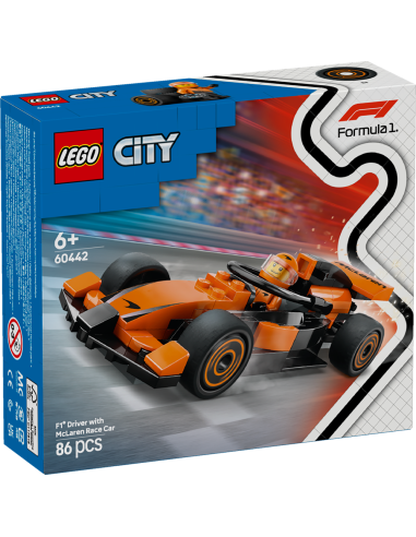 LEGO CITY 60442 - MCLAREN F1 DRIVER AND CAR LEG6526266 Lego | Futurartshop.com