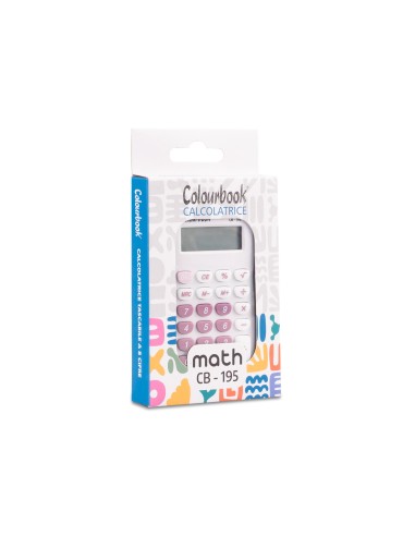 Calcolatrice tascabile 8 cifre Math CB-195 LAGCOL22105 Colourbook | Futurartshop.com