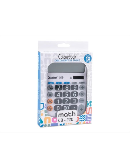 12 digit desktop calculator MATH CB-220 LAGCOL22104 Colourbook | Futurartshop.com