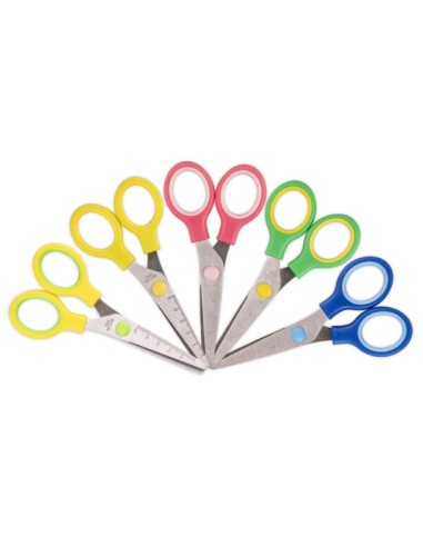 Forbici centimetrate 13 cm impugnatura in gomma - 3 colori assortiti LAGCOL17030 Colourbook | Futurartshop.com
