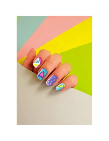 Crazy chic Pop adhesive nails CLE18137 Clementoni | Futurartshop.com