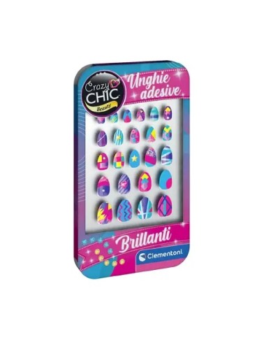 Crazy Chic Unghie Adesive brillanti CLE18136 Clementoni | Futurartshop.com