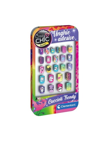 Crazy Chic trendy puppy nail stickers CLE18135 Clementoni | Futurartshop.com