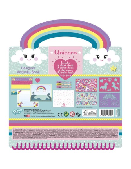 Unicorn Creative Activity Notebook Draw and Color IBS071582 Ibs | Futurartshop.com