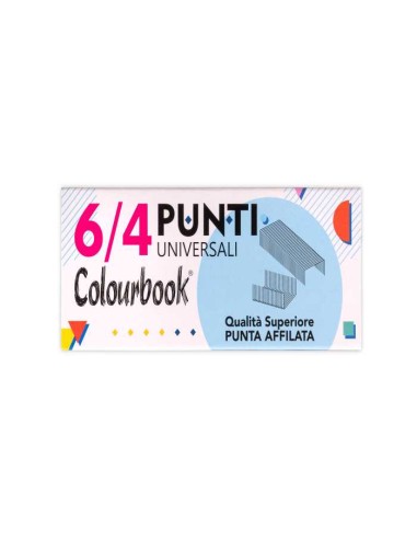 Punti metallici per cucitrice per spillatrice - Passo 6/4 LAGCOL20750 Colourbook | Futurartshop.com