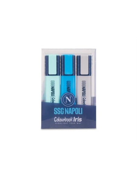 Set of 3 Highlighters SSC Napoli LAGSSCN24001 Colourbook | Futurartshop.com