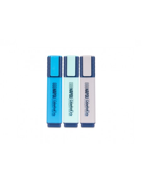 Set of 3 Highlighters SSC Napoli LAGSSCN24001 Colourbook | Futurartshop.com