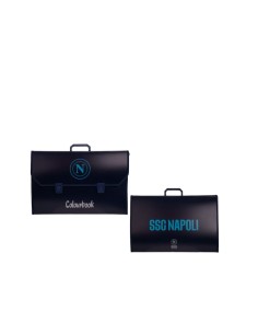 SSC Napoli PPL Briefcase with Shoulder Strap - 35x50 cm LAGSSCN24004 Colourbook | Futurartshop.com