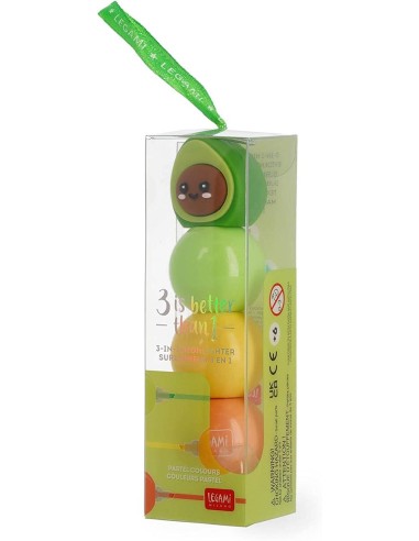 Evidenziatore 3 in 1 avocando LEGMUMA0002 Legami Milano | Futurartshop.com