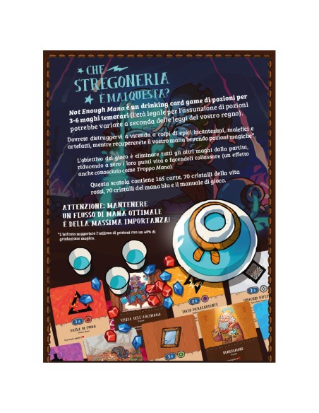 Not Enough Mana – Potion Drinking Card Game for Daring Wizards ITA MSD116629 Ms Edizioni | Futurartshop.com