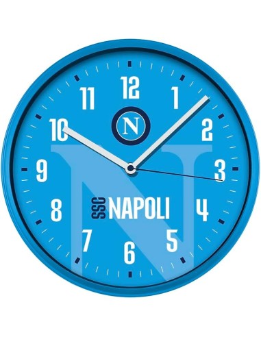 SSC Napoli Wall Clock 30cm LOW00875NA1 Lowell | Futurartshop.com