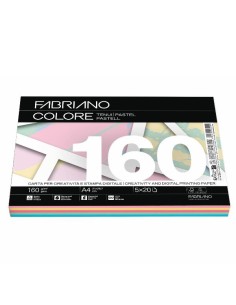 Fabiano Colore Fogli A4 Mix Tenui Pastello 160g FED19100815 Fabriano | Futurartshop.com