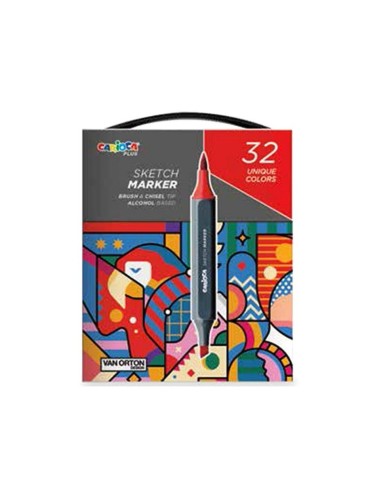 Carioca plus pennarelli doppia punta sketch marker 32 pezzi LAG45242 Carioca | Futurartshop.com