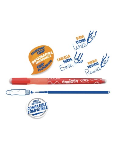 Carioca ops penna cancellina Rossa ARV4039/01 ROS Carioca | Futurartshop.com