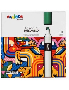 Caricoa Plus 8 Pennarelli acrylic marker 2mm CAR45209 Carioca | Futurartshop.com