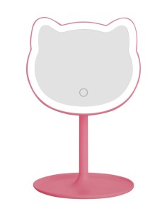 Specchio Da Trucco LED Gattino Rosa 29cm IBSHIB17 Ibs | Futurartshop.com