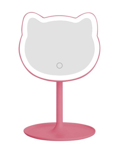 Pink LED Cat Makeup Mirror – 29cm IBSHIB17 Ibs | Futurartshop.com