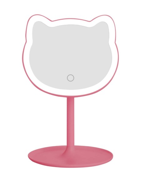 Pink LED Cat Makeup Mirror – 29cm IBSHIB17 Ibs | Futurartshop.com