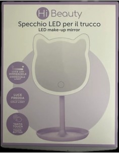Specchio Da Trucco LED piccolo Gatto 26 cm IBSHIB71 Ibs | Futurartshop.com