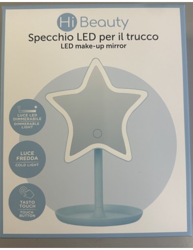 Small Star-Shaped LED Makeup Mirror IBSHIB73 Ibs | Futurartshop.com